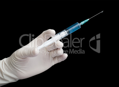 hand hold medical syringe