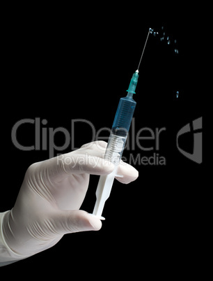 hand hold medical syringe