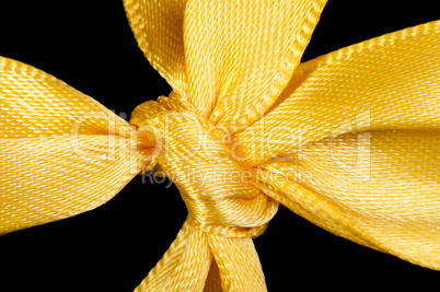 yellow ribbon and knot isolated