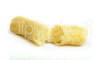 corn snacks white isolated
