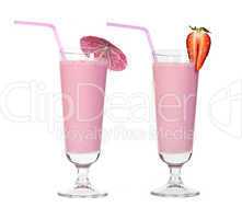 strawberries milk shake