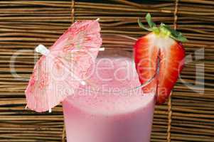 strawberries milk shake