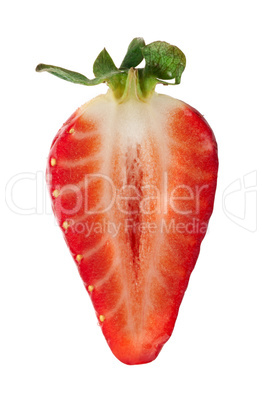 strawberries white isolated