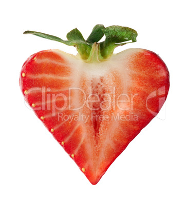 strawberry heart shape