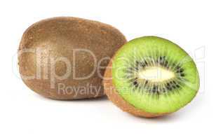 kiwi fruit white isolated