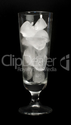 glass filled with ice