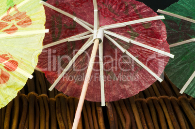 colorful cocktail umbrellas