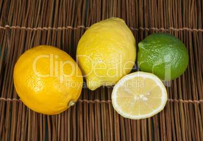 three varieties of lemons