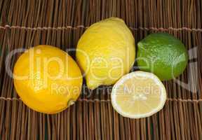 three varieties of lemons