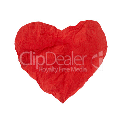 heart made ??of curled red paper