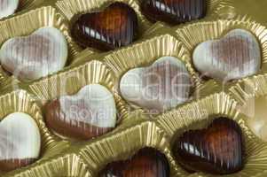 chocolates in the shape of hearts