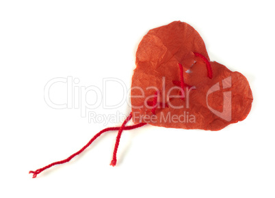 heart made ??of curled red pape