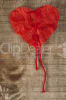 heart made ??of curled red paper