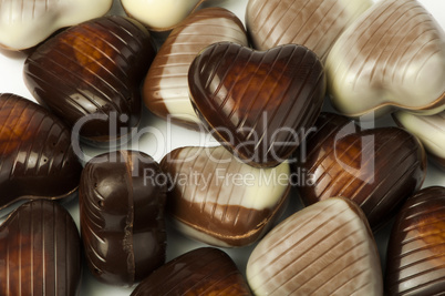 chocolates in the shape of hearts