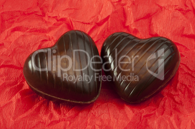 chocolates in the shape of hearts