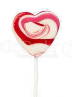 pink lollipop heart-shaped