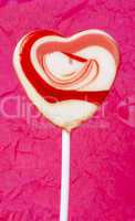 pink lollipop heart-shaped