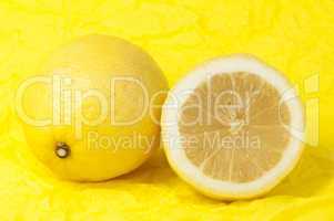 lemon on a yellow background