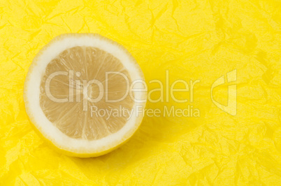 lemon on a yellow background