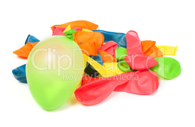 pile of uninflated balloons