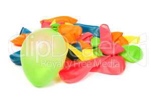 pile of uninflated balloons