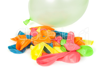 pile of uninflated balloons