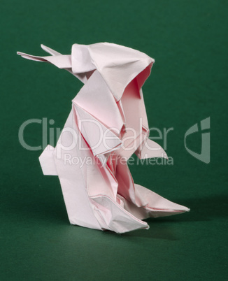 origami pink rabbit