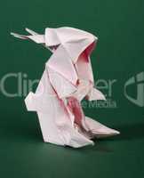 origami pink rabbit