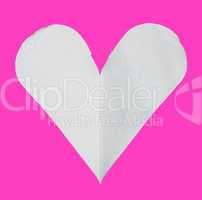 white paper heart