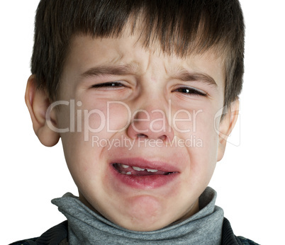 face of crying child