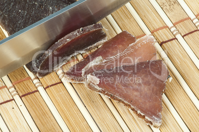 homemade natural veal dried meat