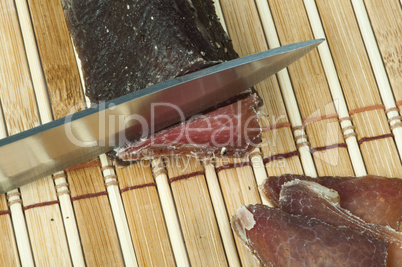 homemade natural veal dried meat