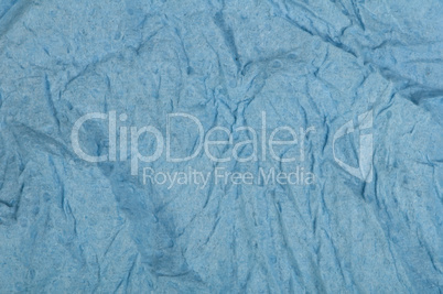 crumpled blue paper
