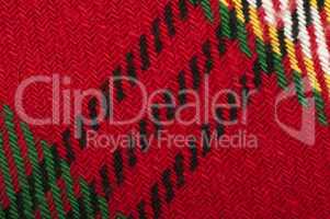 handmade knit green and red background