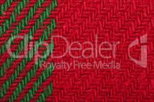 handmade knit green and red background