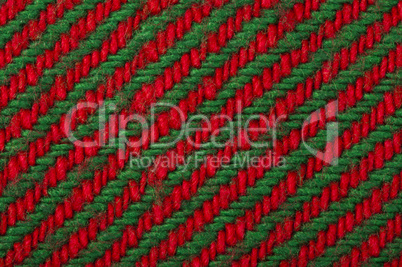 handmade knit green and red background