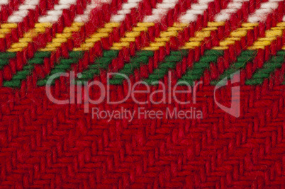 handmade knit green and red background