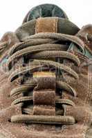 suede shoe close up