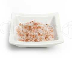 natural coarse salt in in a bowl