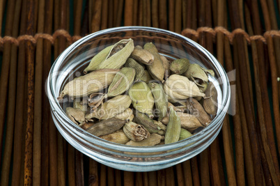 dried cardamon in a bowl