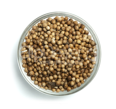 dried coriander in a bowl