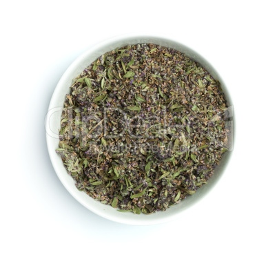 dried thyme in a bowl