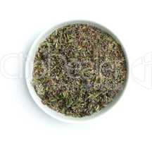 dried thyme in a bowl