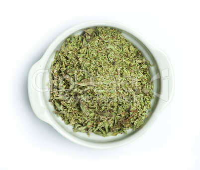 dried oregano in a bowl