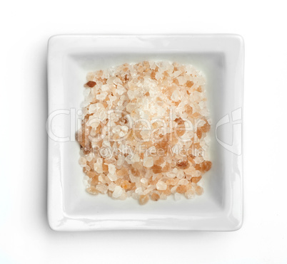 natural coarse salt in in a bowl