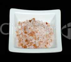 natural coarse salt in in a bowl