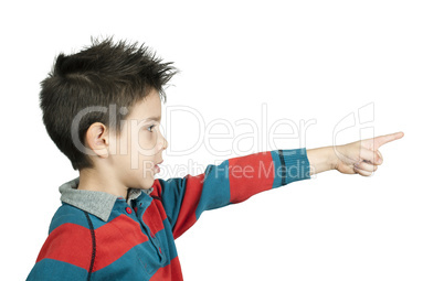 little boy who points a finger