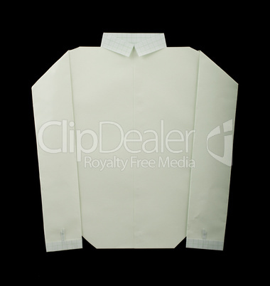 isolated paper made white shirt