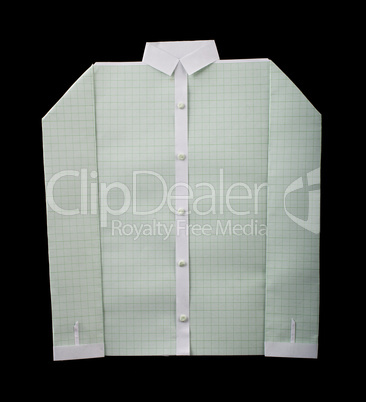 isolated paper made white shirt