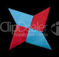 red and blue colors decorative element